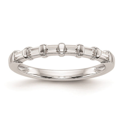 0.24ct. CZ Solid Real 14k White Gold Wedding Wedding Band Ring