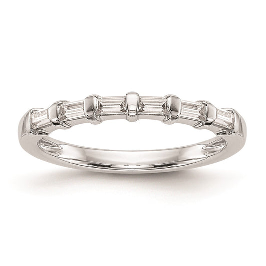 0.24ct. CZ Solid Real 14k White Gold Wedding Wedding Band Ring