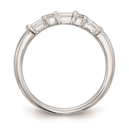 0.27ct. CZ Solid Real 14k White Gold Wedding Wedding Band Ring