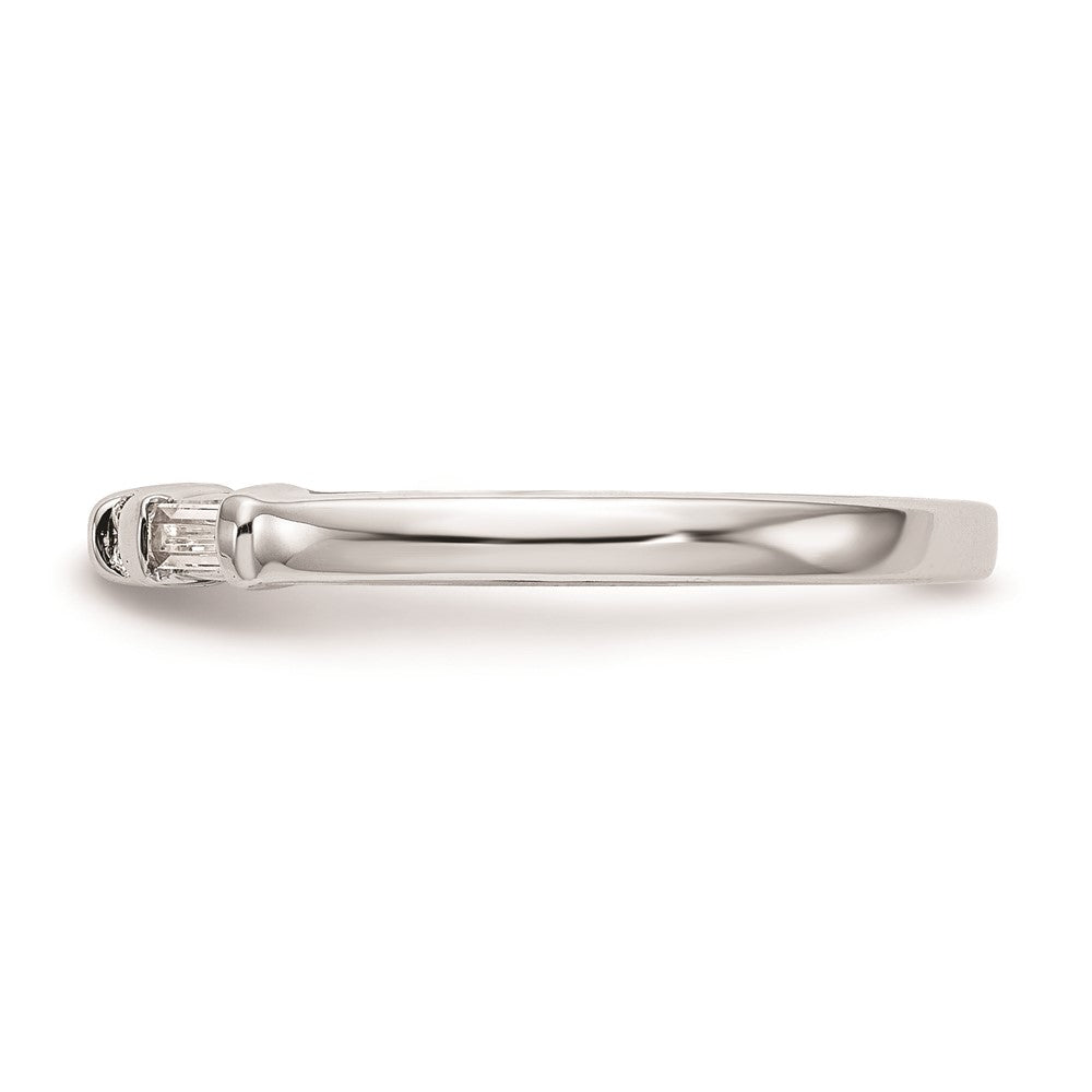 0.27ct. CZ Solid Real 14k White Gold Wedding Wedding Band Ring