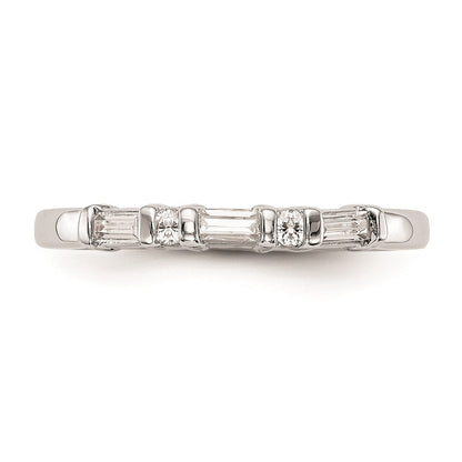 0.27ct. CZ Solid Real 14k White Gold Wedding Wedding Band Ring