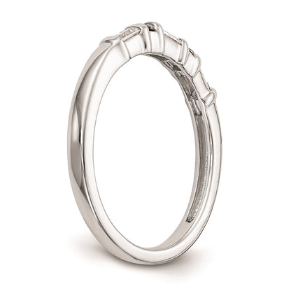 0.27ct. CZ Solid Real 14k White Gold Wedding Wedding Band Ring