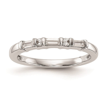 0.27ct. CZ Solid Real 14k White Gold Wedding Wedding Band Ring