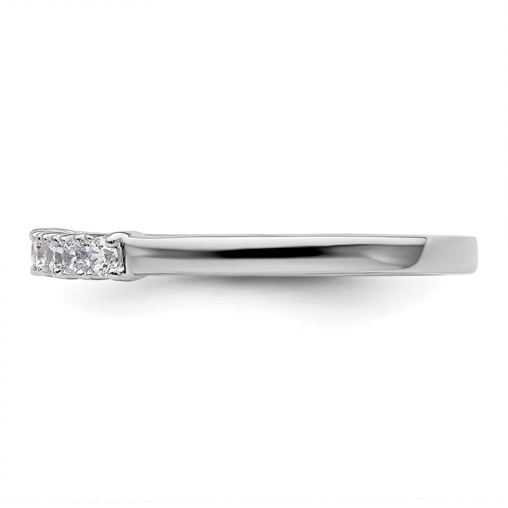0.20ct. CZ Solid Real 14k White Gold Wedding Wedding Band Ring
