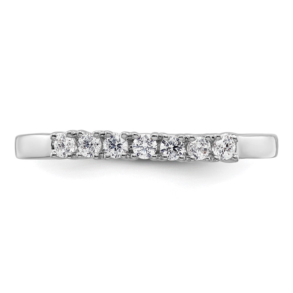 0.20ct. CZ Solid Real 14k White Gold Wedding Wedding Band Ring