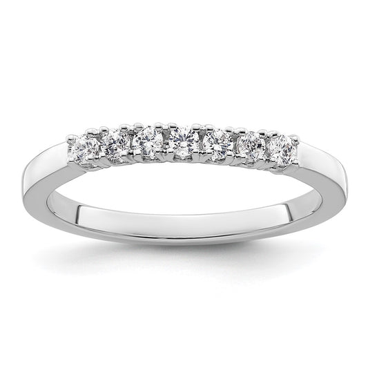 0.20ct. CZ Solid Real 14k White Gold Wedding Wedding Band Ring