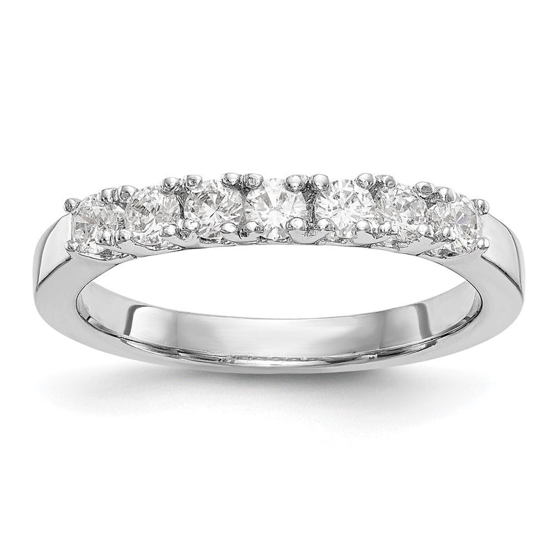 14k White Gold Real Diamond Wedding Band