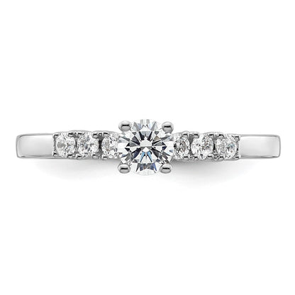 0.17ct. CZ Solid Real 14K White Gold Engagement Ring