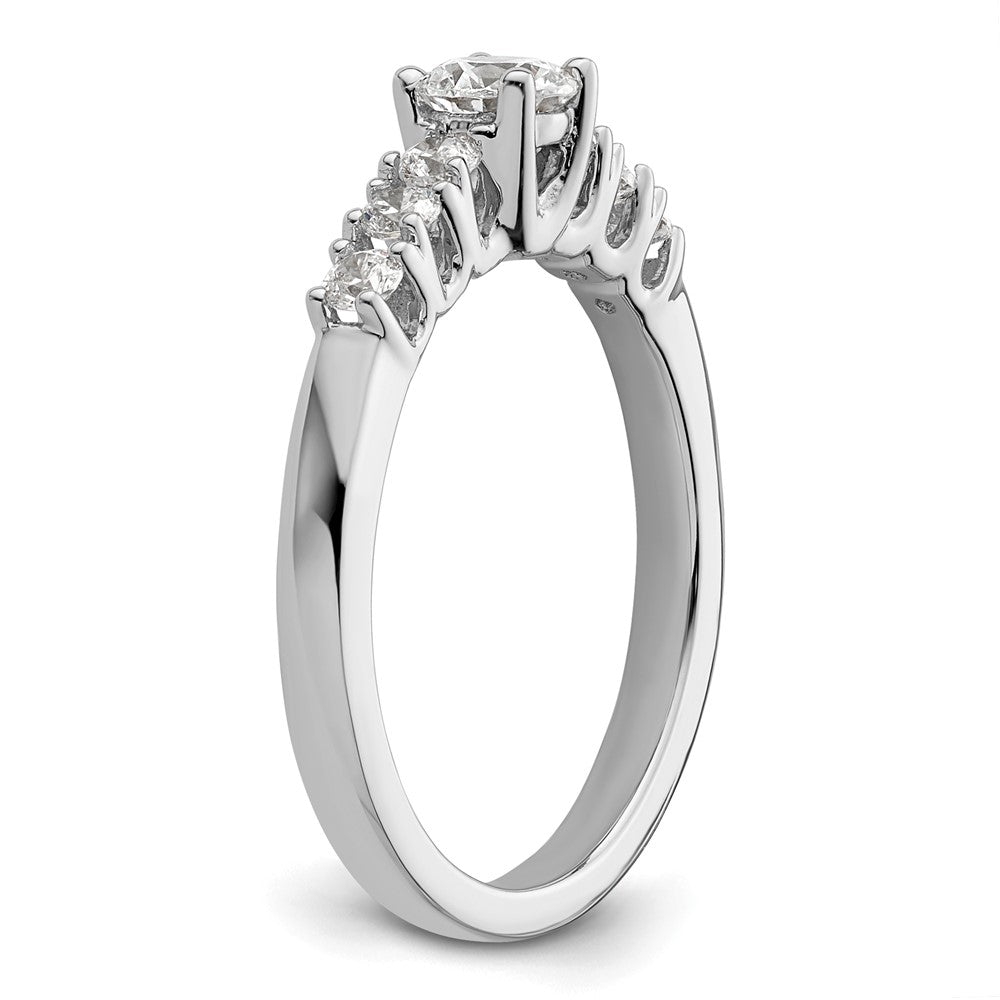 0.30ct. CZ Solid Real 14K White Gold Engagement Ring