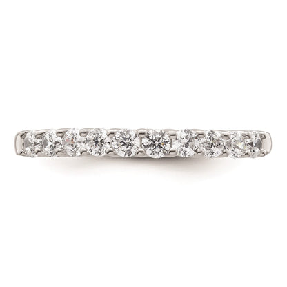 14k White Gold Real Diamond Wedding Band