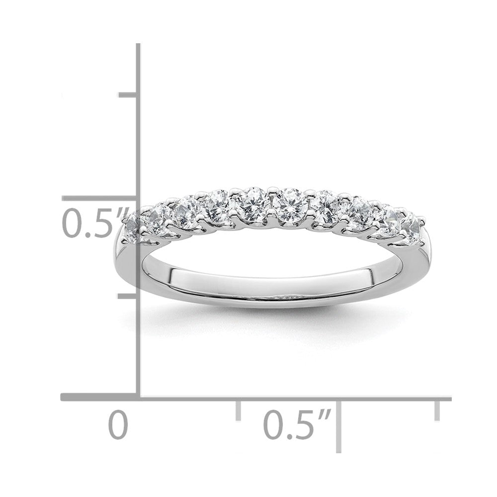 14k White Gold Real Diamond Wedding Band