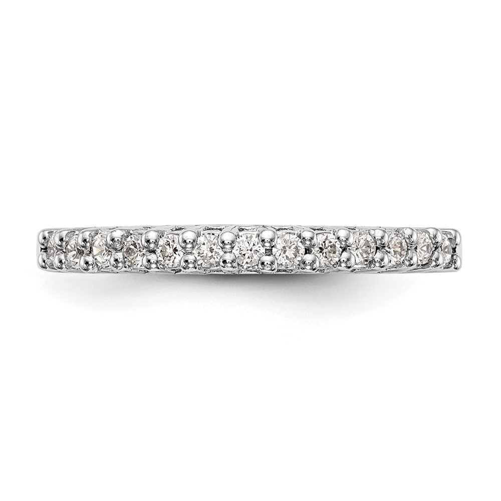 0.26ct. CZ Solid Real 14k White Gold Wedding Wedding Band Ring