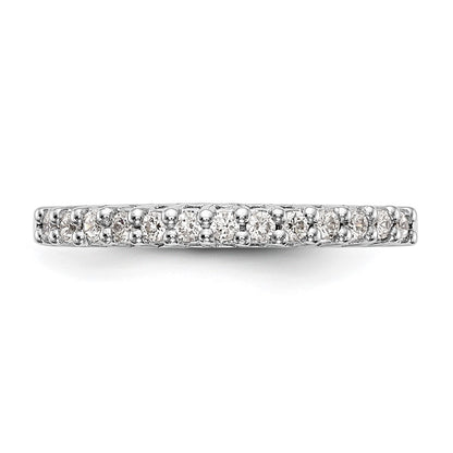 14k White Gold Real Diamond Wedding Band