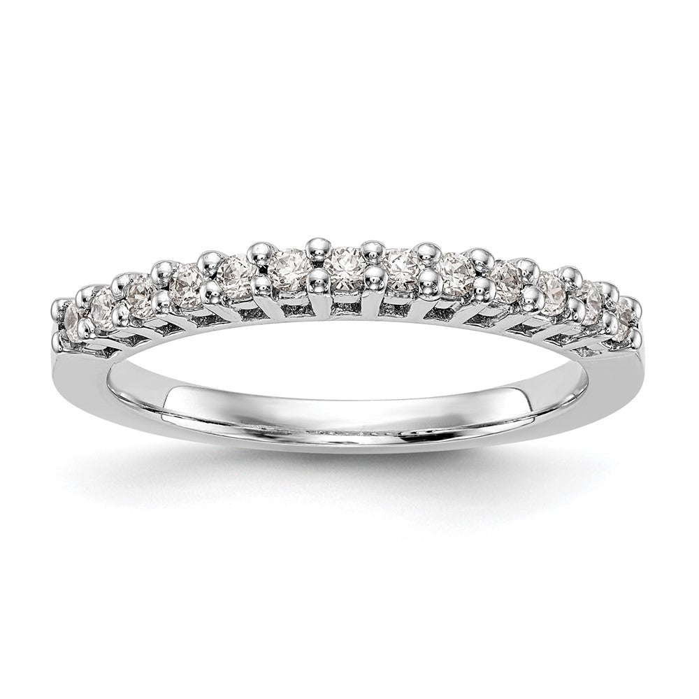 0.26ct. CZ Solid Real 14k White Gold Wedding Wedding Band Ring