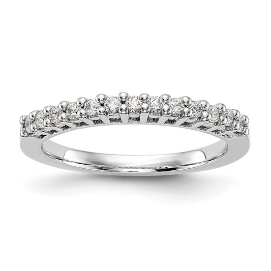 0.26ct. CZ Solid Real 14k White Gold Wedding Wedding Band Ring