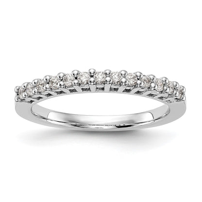 14k White Gold Real Diamond Wedding Band