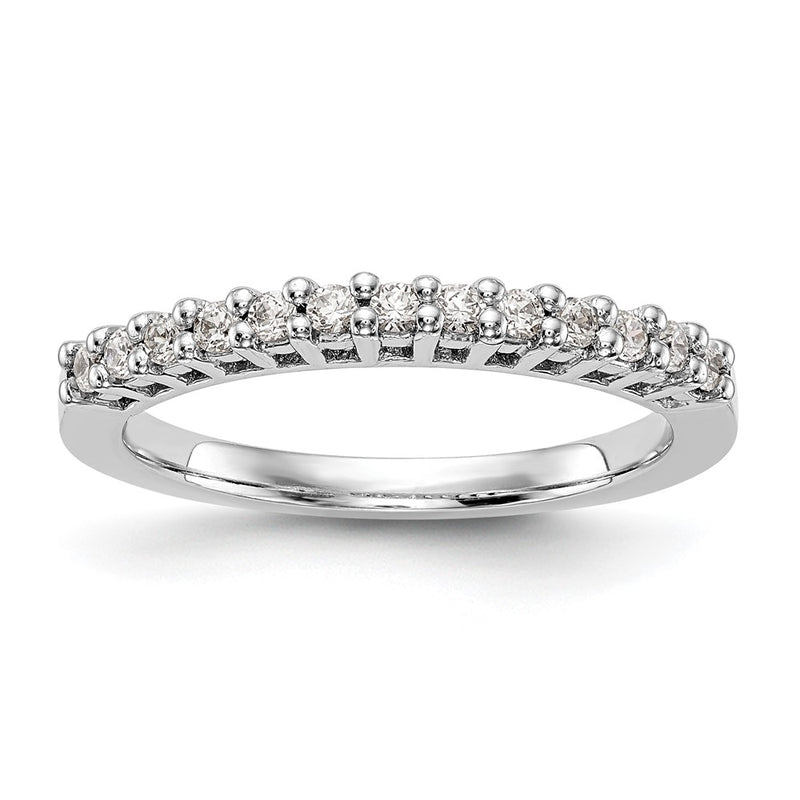 14k White Gold Real Diamond Wedding Band