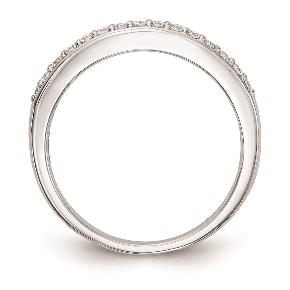 14k White Gold Real Diamond Wedding Band