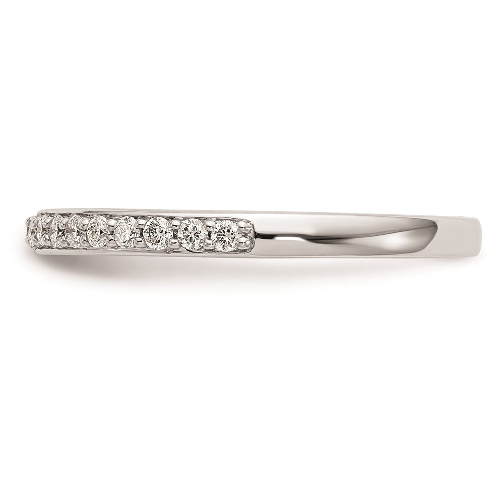 14k White Gold Real Diamond Wedding Band