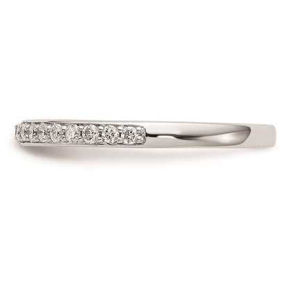 14k White Gold Real Diamond Wedding Band