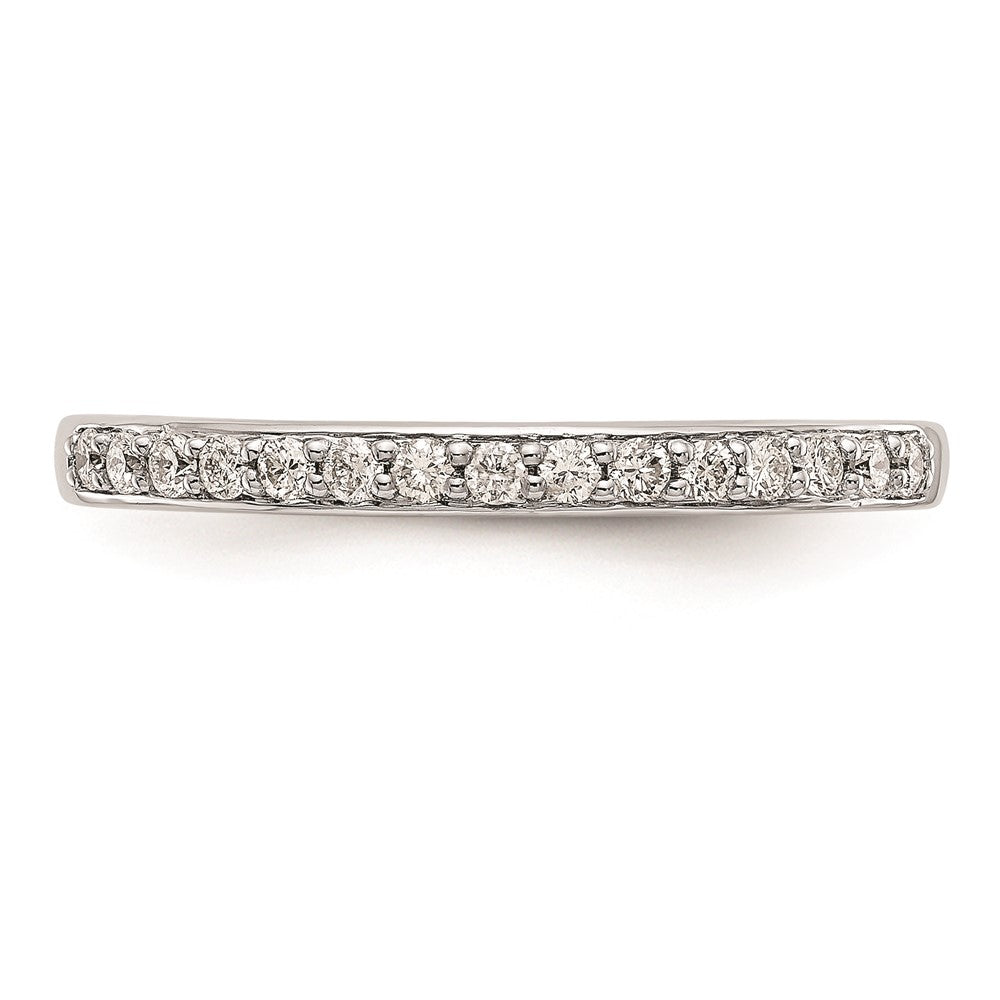 0.20ct. CZ Solid Real 14k White Gold Wedding Wedding Band Ring