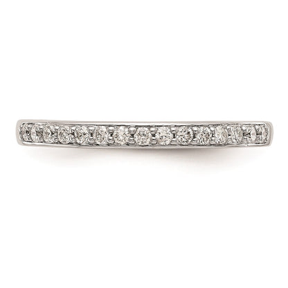 0.20ct. CZ Solid Real 14k White Gold Wedding Wedding Band Ring