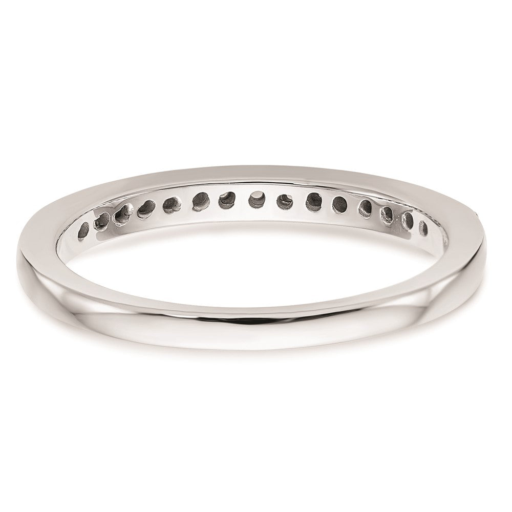 0.20ct. CZ Solid Real 14k White Gold Wedding Wedding Band Ring
