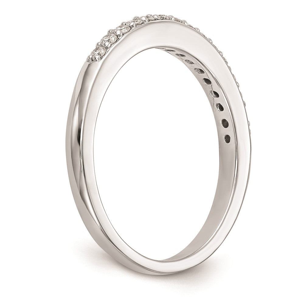 0.20ct. CZ Solid Real 14k White Gold Wedding Wedding Band Ring