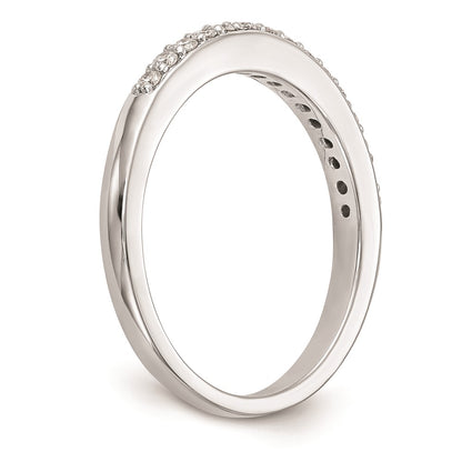 14k White Gold Real Diamond Wedding Band
