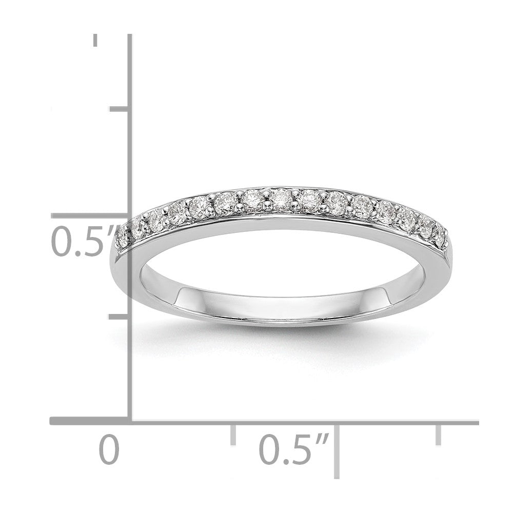 0.20ct. CZ Solid Real 14k White Gold Wedding Wedding Band Ring