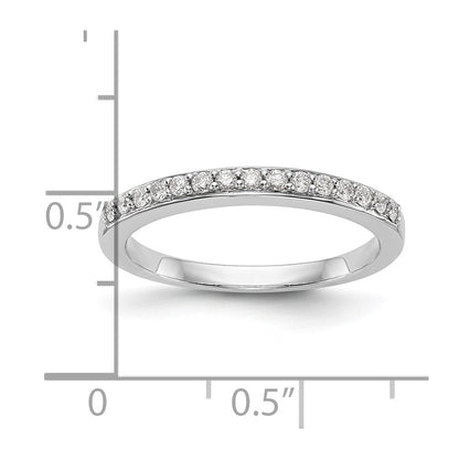 0.20ct. CZ Solid Real 14k White Gold Wedding Wedding Band Ring