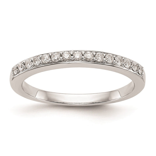 0.20ct. CZ Solid Real 14k White Gold Wedding Wedding Band Ring
