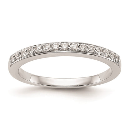 14k White Gold Real Diamond Wedding Band
