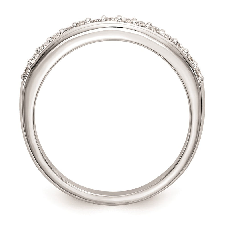 14k White Gold Real Diamond Wedding Band