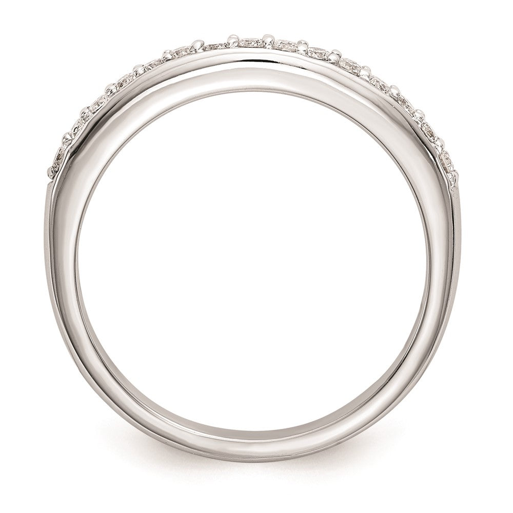 0.25ct. CZ Solid Real 14k White Gold Wedding Wedding Band Ring