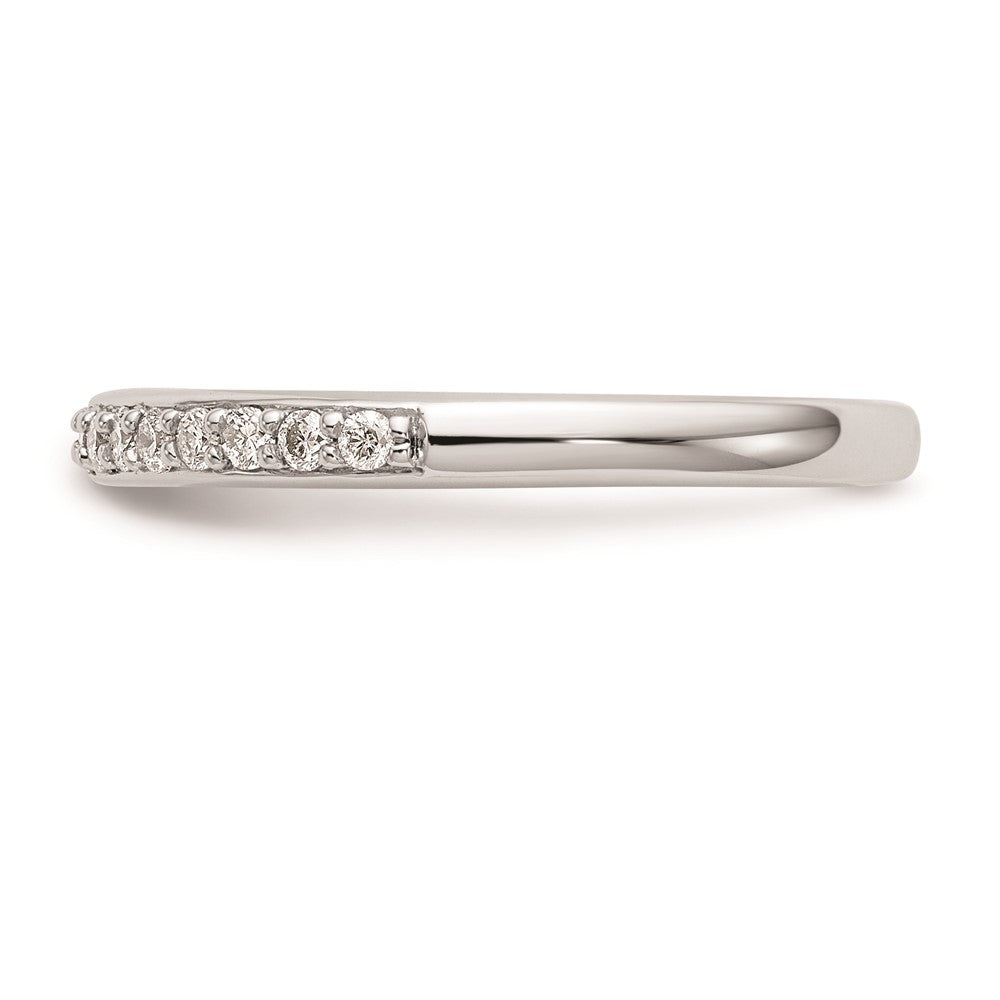 14k White Gold Real Diamond Wedding Band