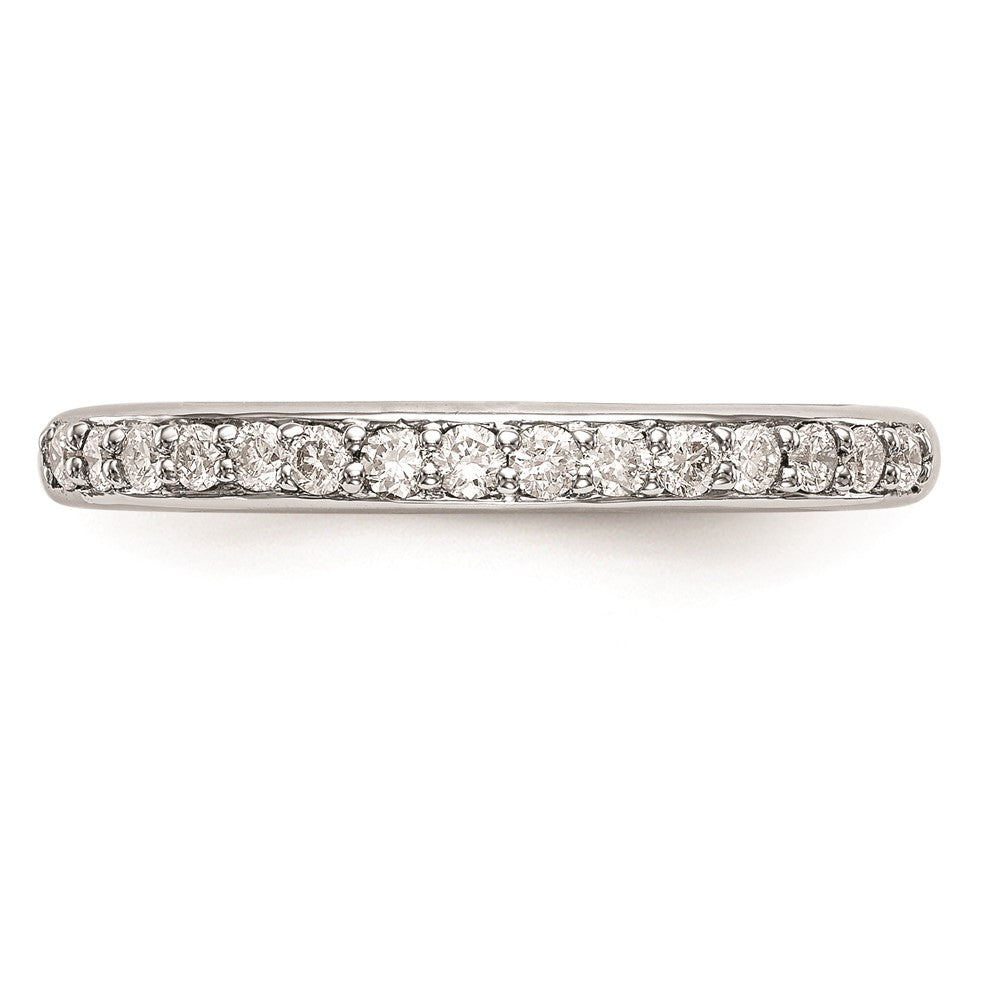 14k White Gold Real Diamond Wedding Band