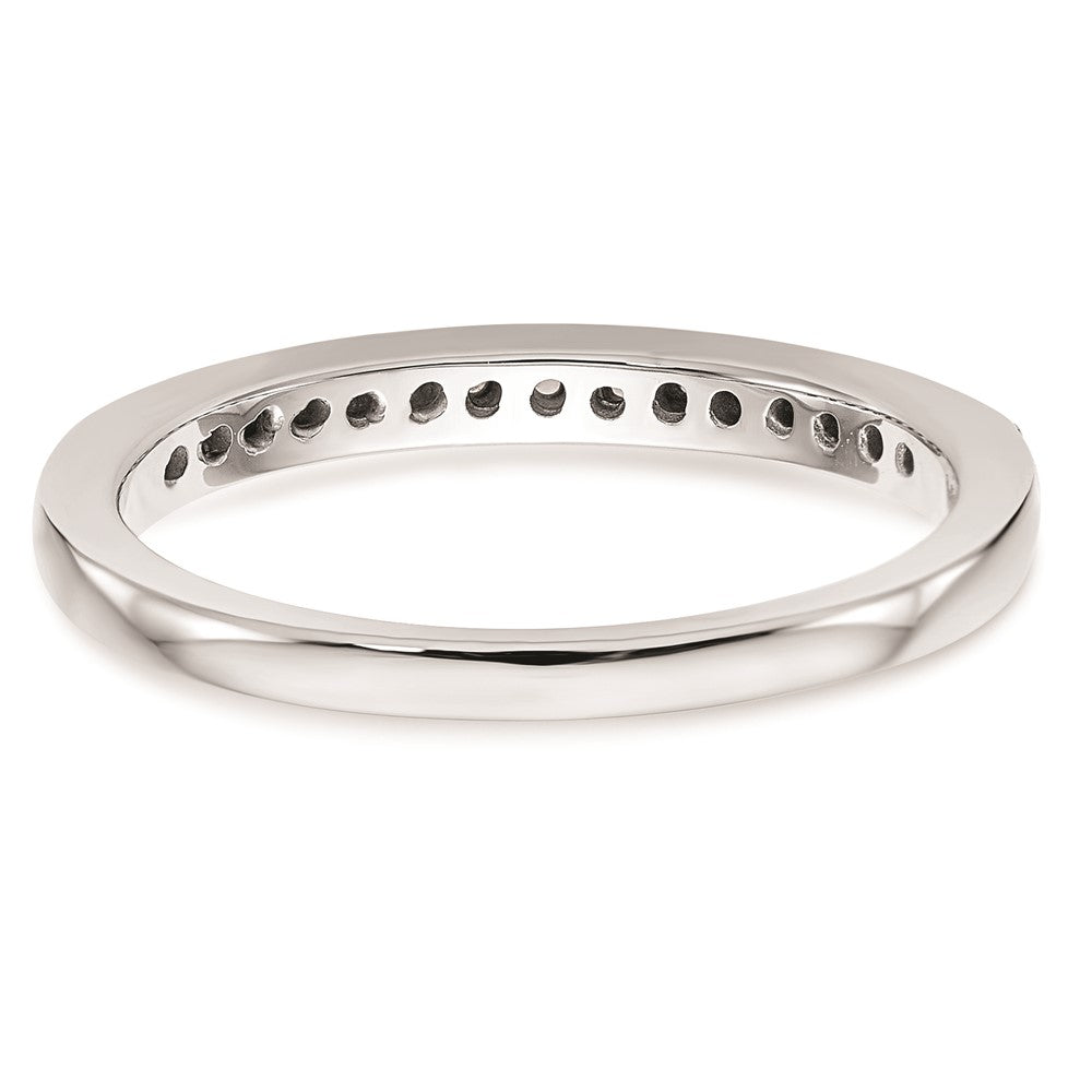 14k White Gold Real Diamond Wedding Band