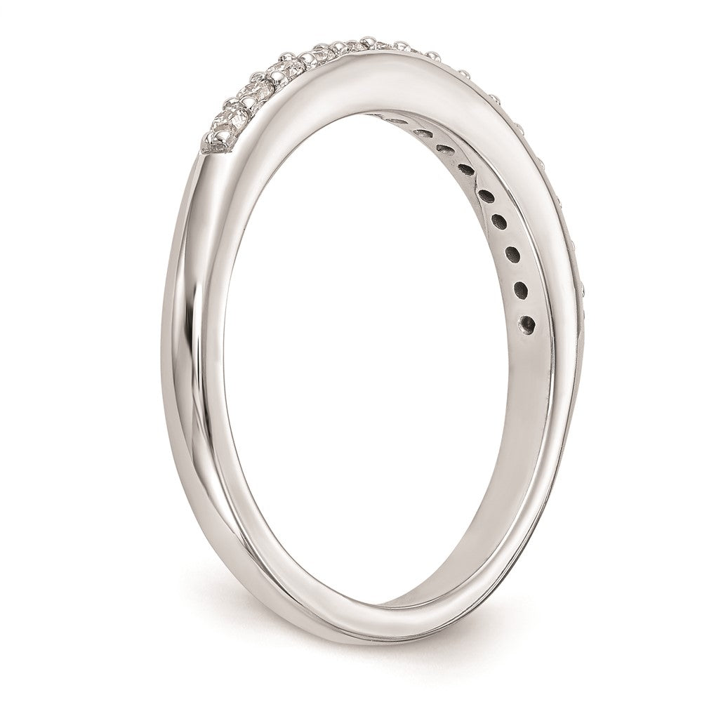 14k White Gold Real Diamond Wedding Band
