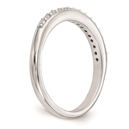 14k White Gold Real Diamond Wedding Band