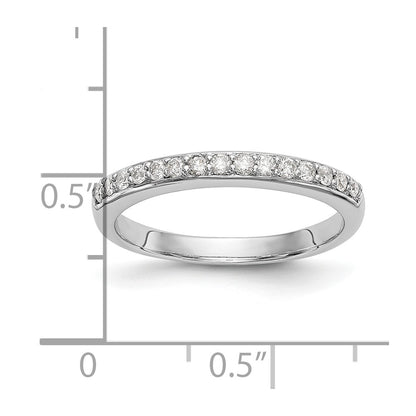 14k White Gold Real Diamond Wedding Band