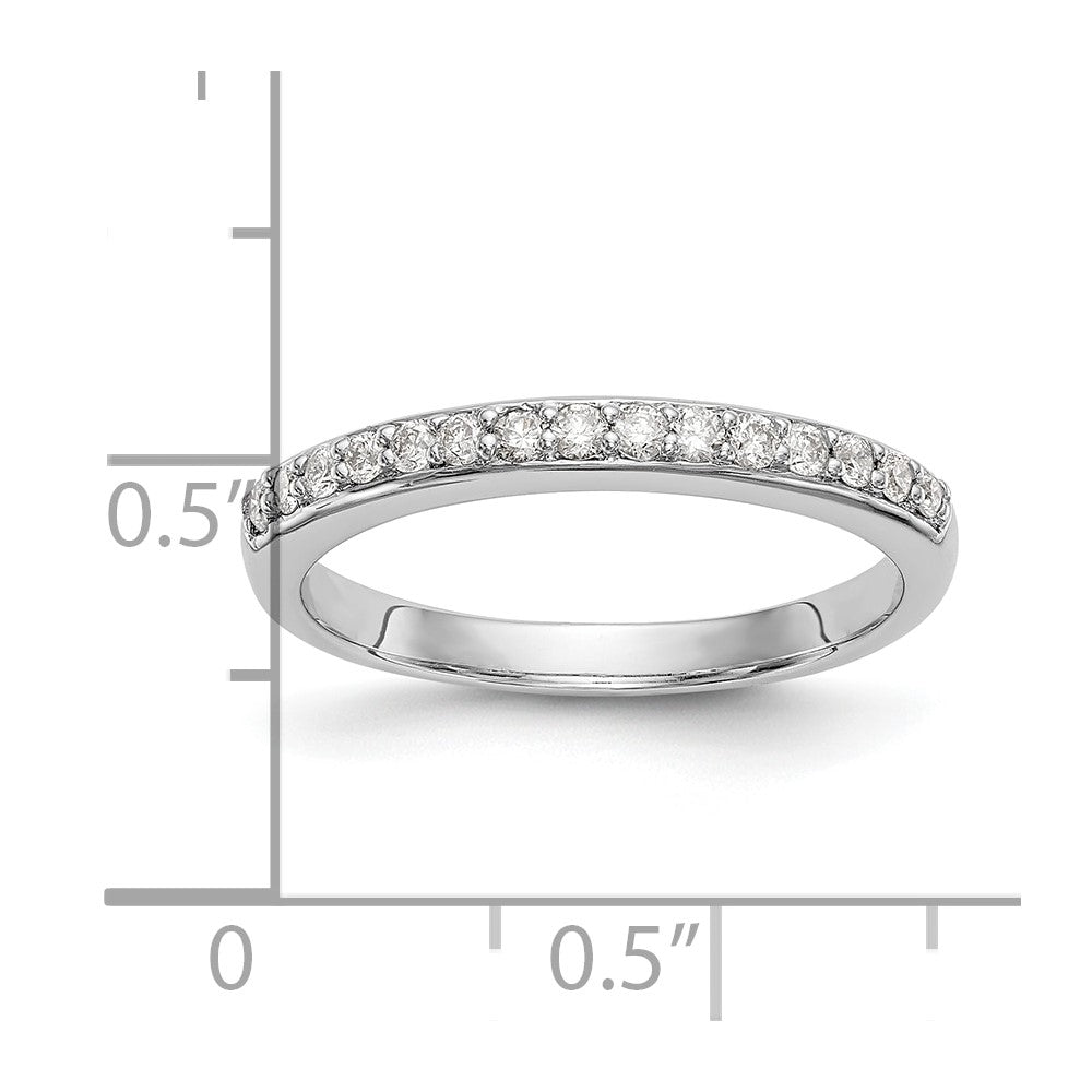 0.25ct. CZ Solid Real 14k White Gold Wedding Wedding Band Ring