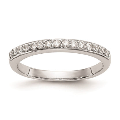 14k White Gold Real Diamond Wedding Band