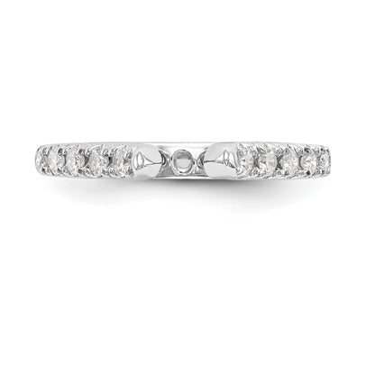 0.33ct. CZ Solid Real 14K White Gold Peg Set Engagement Ring