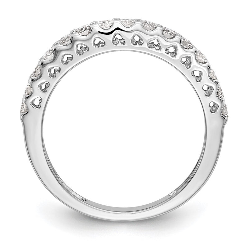 14k White Gold Real Diamond Wedding Band