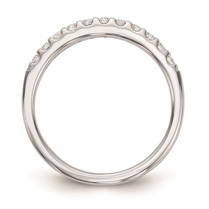 14k White Gold Real Diamond Wedding Band