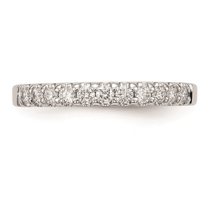 0.33ct. CZ Solid Real 14k White Gold Wedding Wedding Band Ring