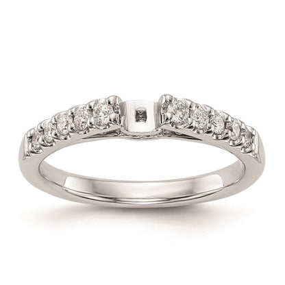 0.33ct. CZ Solid Real 14K White Gold Peg Set Engagement Ring