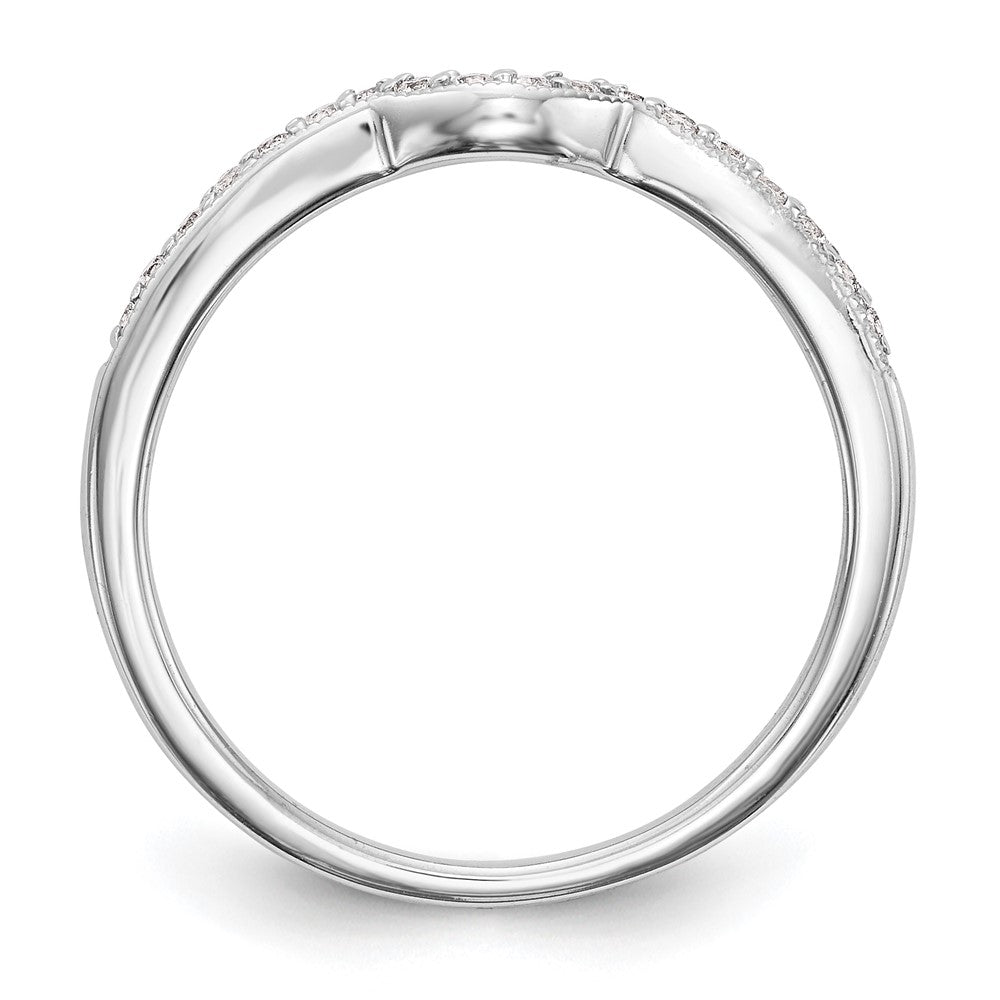 14k White Gold Real Diamond Wedding Band