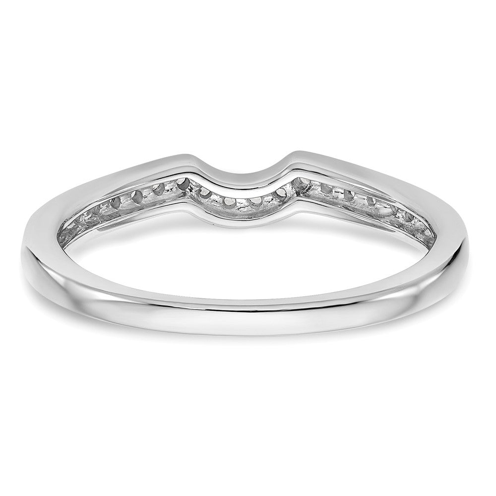 14k White Gold Real Diamond Wedding Band